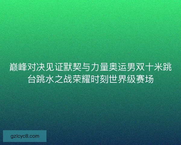巅峰对决见证默契与力量奥运男双十米跳台跳水之战荣耀时刻世界级赛场