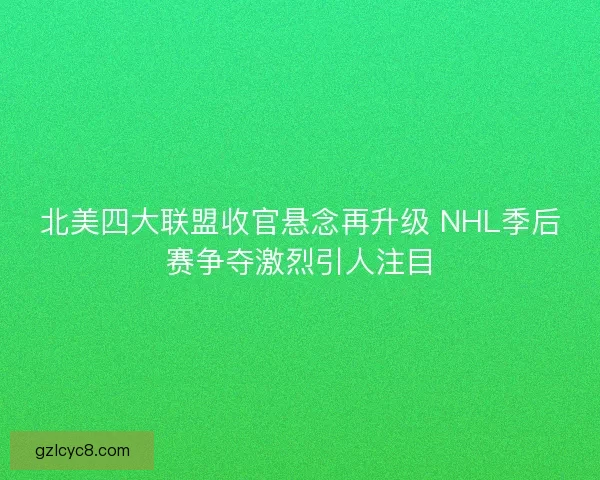 北美四大联盟收官悬念再升级 NHL季后赛争夺激烈引人注目